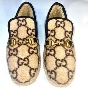 Women’s Gucci GG Monogram Horsebit Espadrille, Size 6